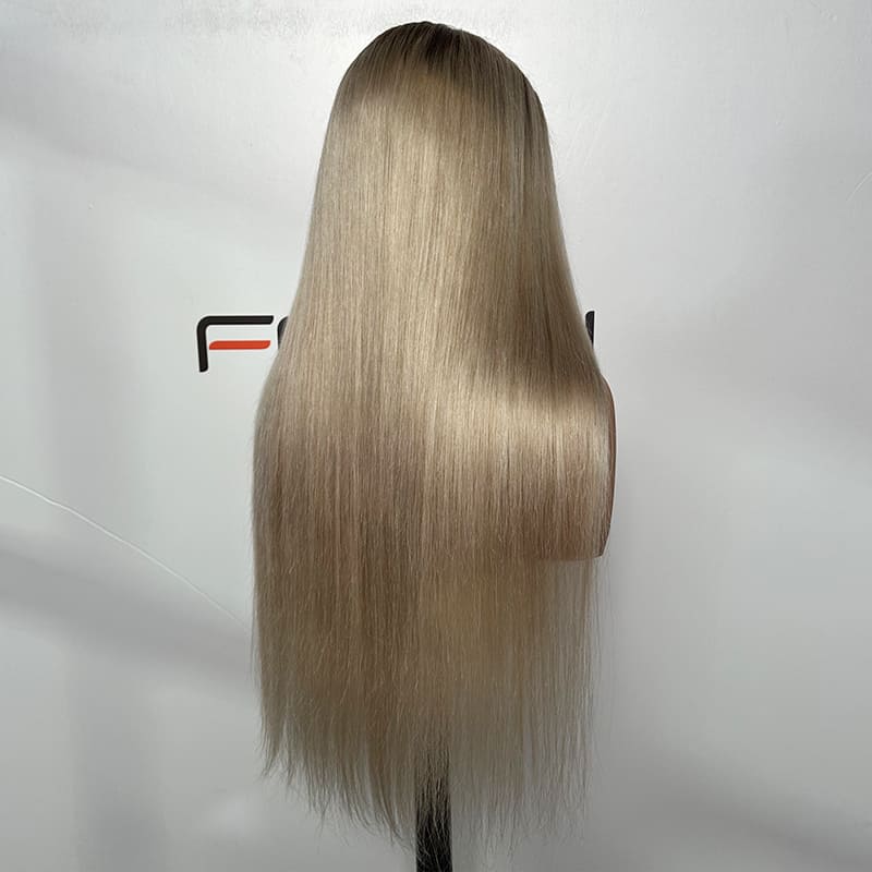 5×5 Glueless Lace Closure Wig 26 Inch Straight Custom Color