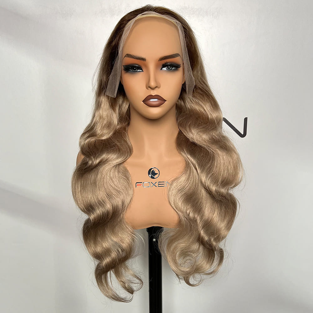 13x4 lace front wig custom ash blonde 300% density wholesale supplier