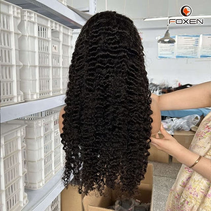 Remy 30/40 Inches Burmese Curly 13*6 HD Lace Frontal Wigs