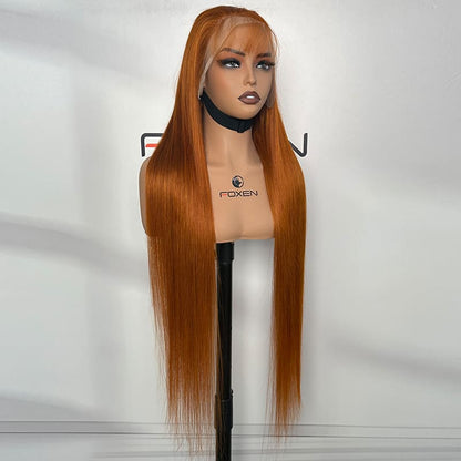 high consistency ginger straight lace wigs