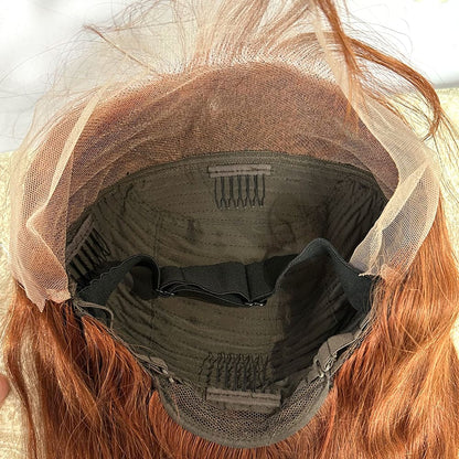 13x4 lace frontal #33 brown body wave wig 22 inch with baby hair