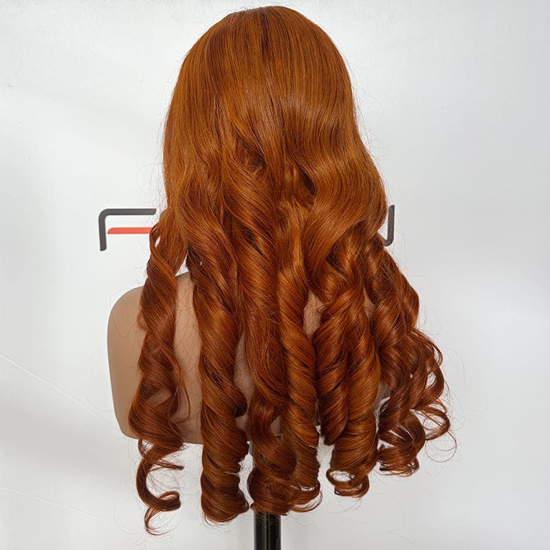 350 color bouncy curly wig 26 inch factory direct
