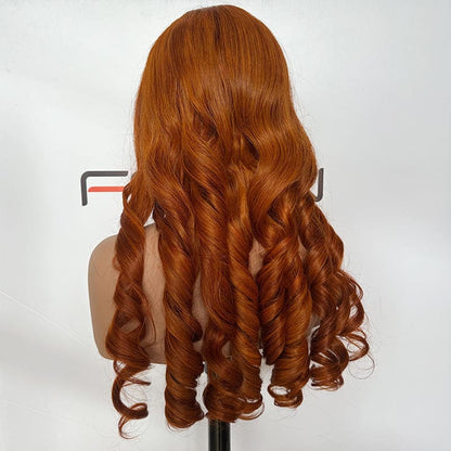 350 color bouncy curly wig 26 inch factory direct