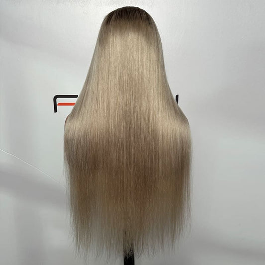 5×5 Lace Closure Wig 26 Inch Straight Raw Hair Custom Color