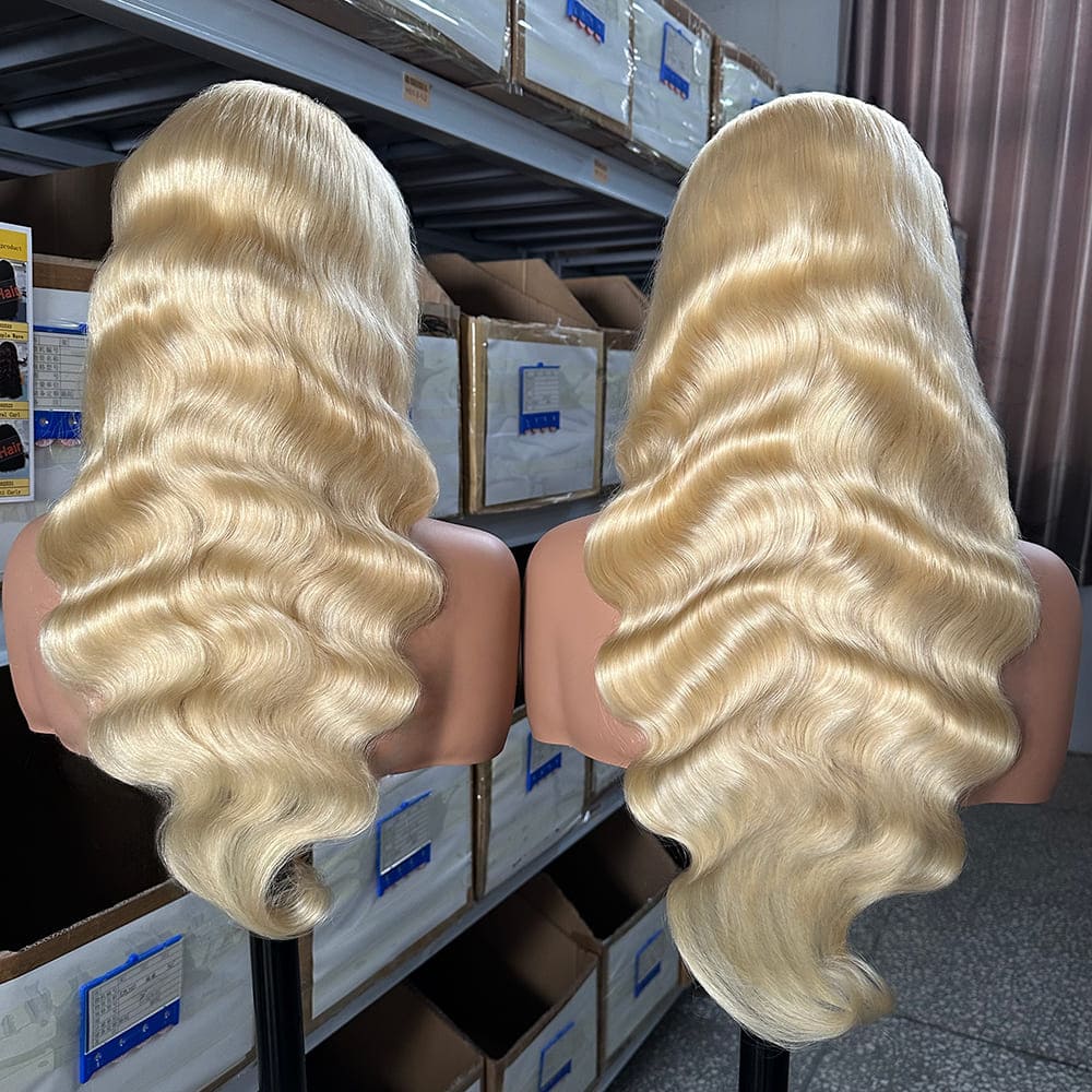 613# blonde body wave wigs for daily styling