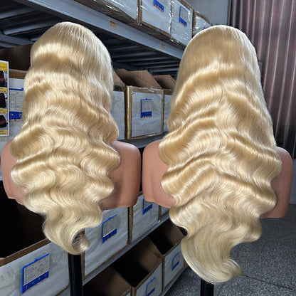 613# blonde body wave wigs for daily styling