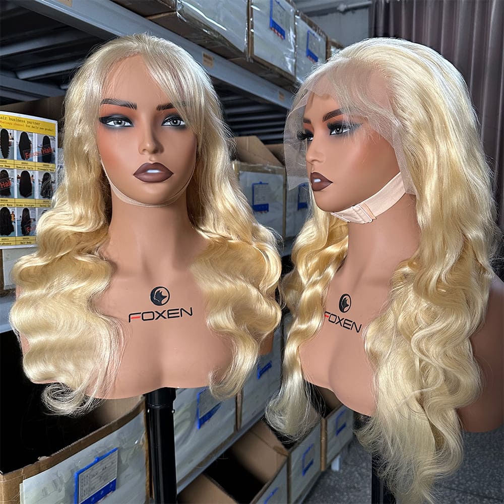 613# blonde body wave wigs for wedding & events