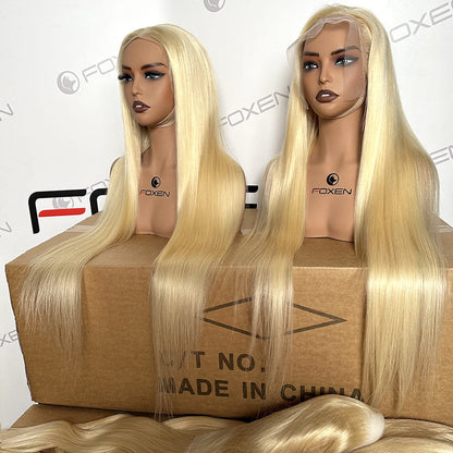613 Blonde Straight 13x4 Lace Front Wig for Salon Coloring Services