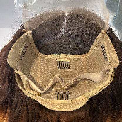 low MOQ 6x6 custom black brown ombre bouncy curly human hair wig wholesale