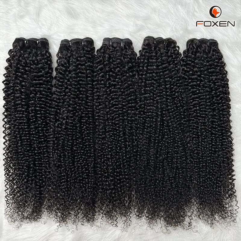 3pcs Afro Kinky Curly Human Hair Bundles + 4x4 Lace Closure Factory Wholesale