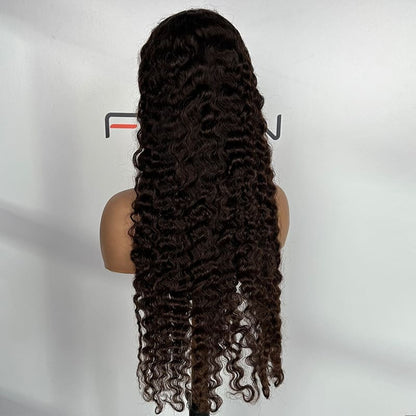 Foxen factory custom 4# brown Burmese Curly wigs wholesale bulk order