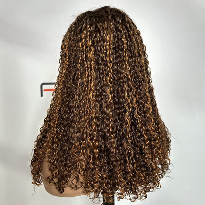 Bulk 5x5 lace pixie curly wigs P4/27 ombre for holiday resale