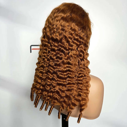 Wholesale 13x4 lace front 350 ginger Burmese curly wigs