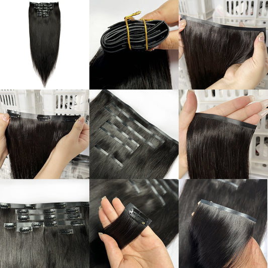 Straight clip in hair
