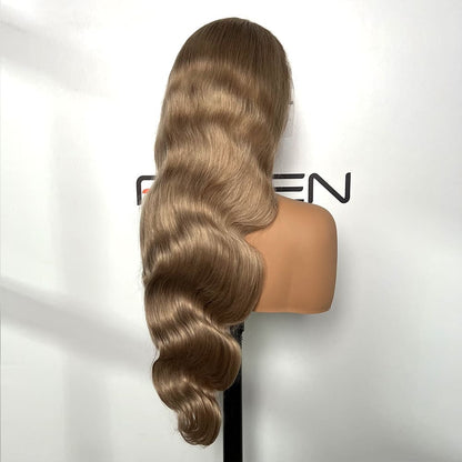 High density 300% ash blonde body wave 13x4 lace front wigs for sale