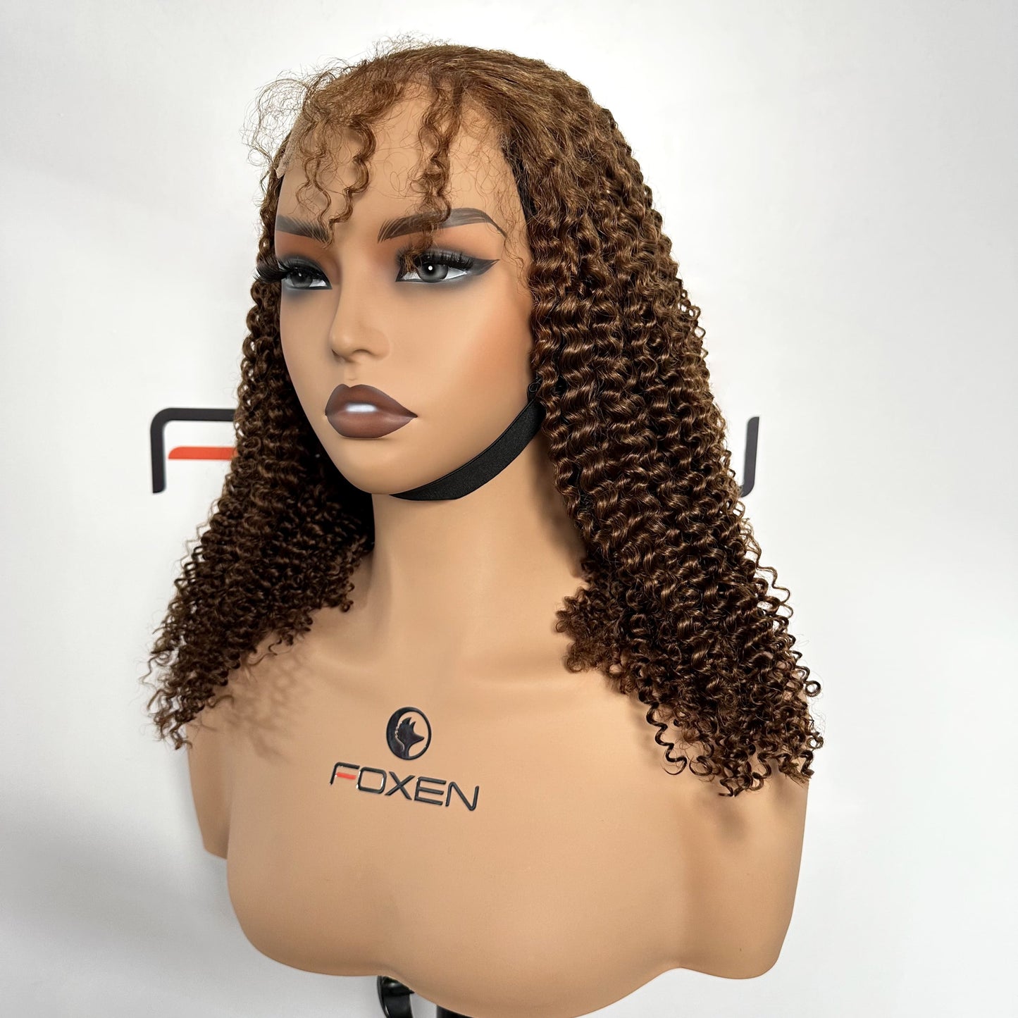 Custom Color Curly Hair Wigs 5x5 HD Lace 16 Inch
