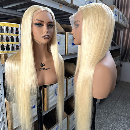 Pre-Toned 613 Straight Human Hair Wig 13x4 Lace Front Wholesale