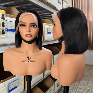 Lace front short bob with baby hair