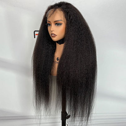 No shedding no tangle 13x4 HD lace front wigs natural black