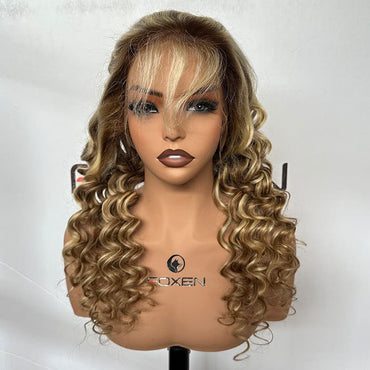 hair vendor 13x4 HD lace highlight wig wholesale
