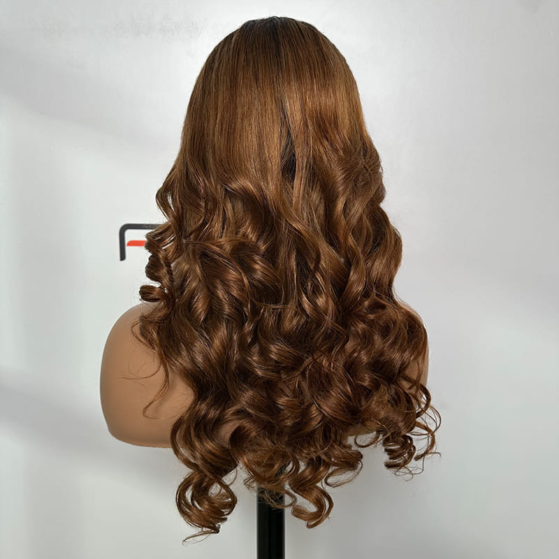 Ombre curly lace front wig for women