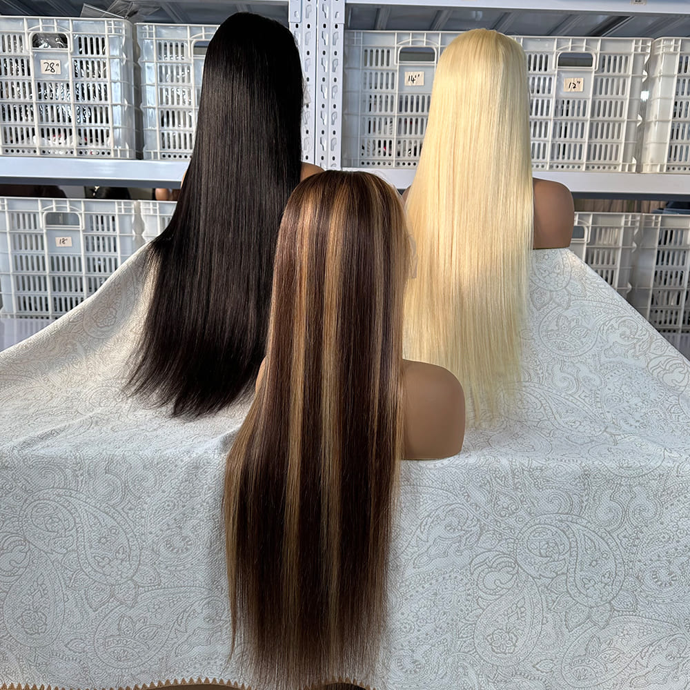 Clearance P4/27 ombre color straight lace front wigs