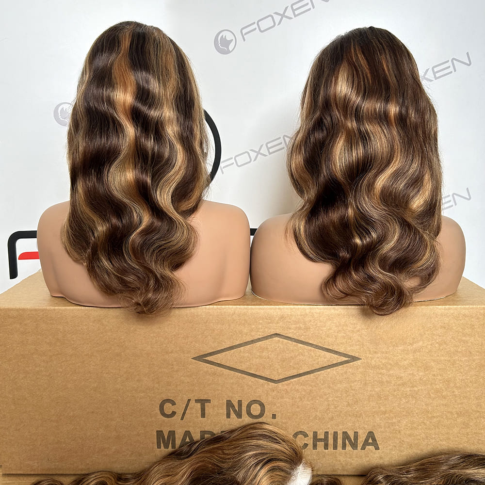 P4/27 ombre body wave pre-plucked hairline	