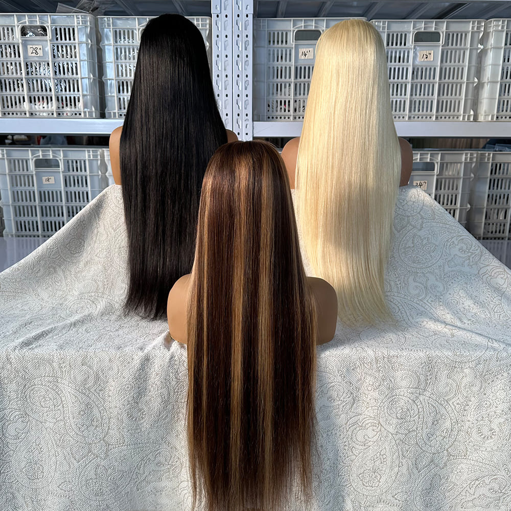 High quality straight human hair wigs clearance cheap