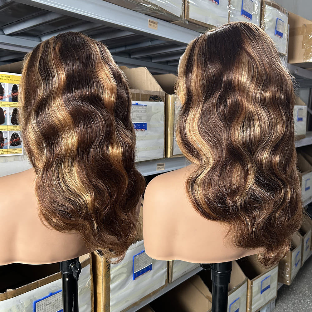 lightweight P4/27 ombre body wave lace front wigs