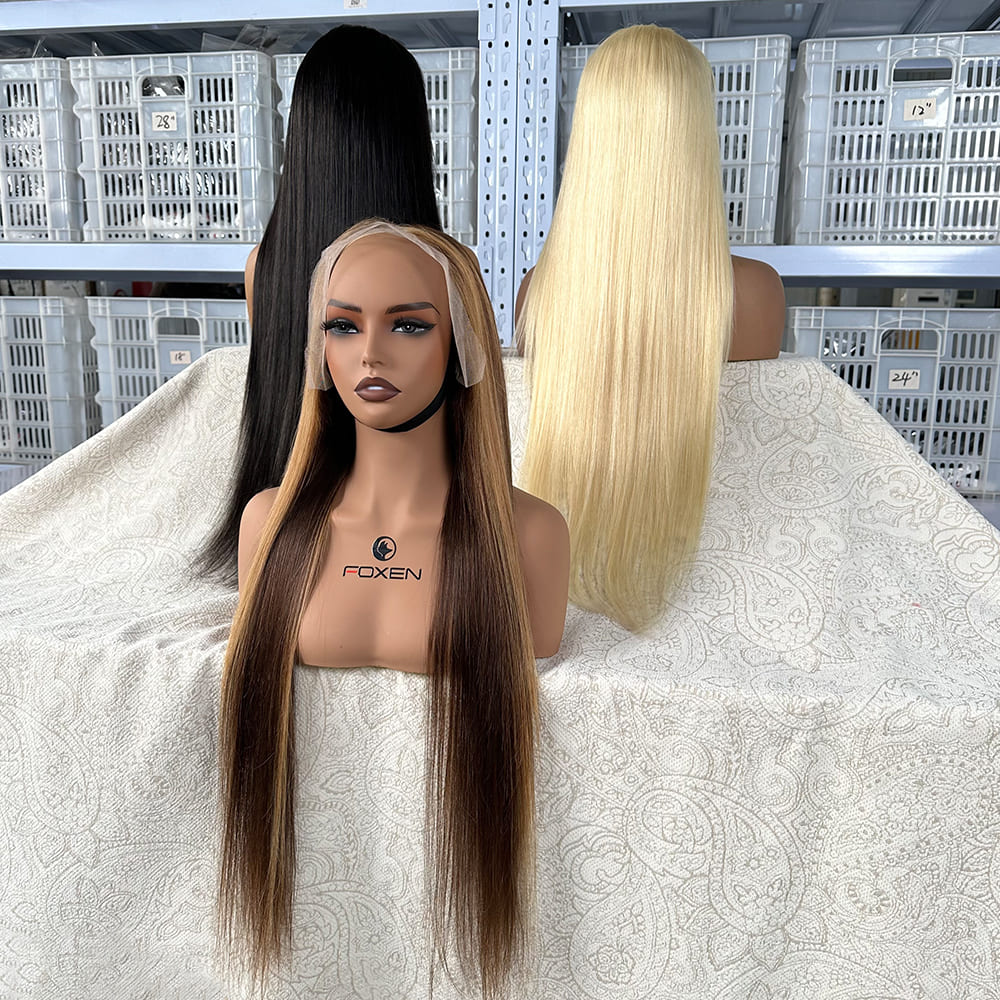 Straight human hair wigs clearance sale for women