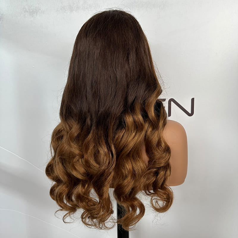 Glueless 22 inch custom curly wig with HD lace closure