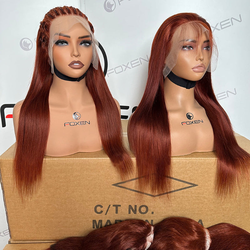 Reddish brown straight wigs for online sellers