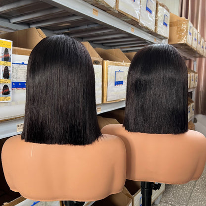 Everyday short bob straight human hair