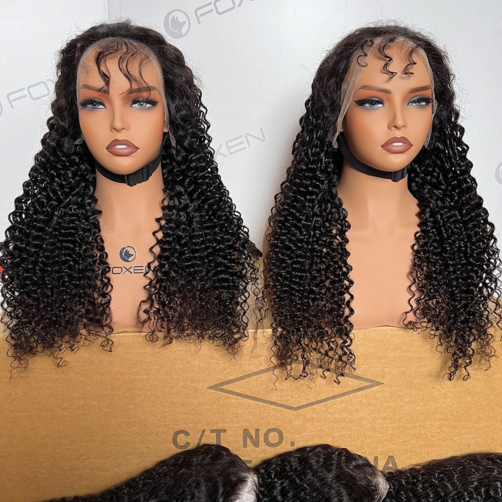 Natural Spanish curly human hair wigs for Black women