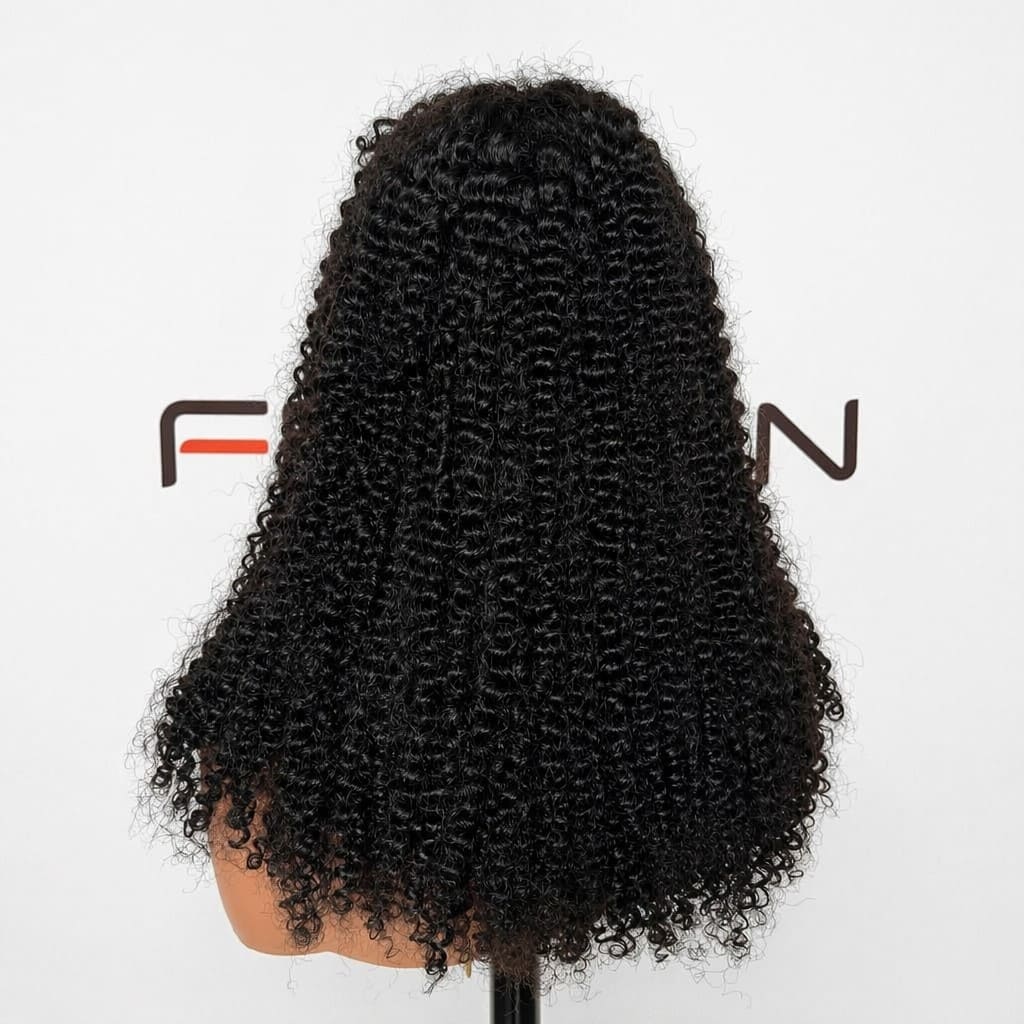 200% Density 5x5 Transparent Lace Wig | 20" Kinky Curly 100% Raw Virgin Hair | Foxen Hair Xuchang Source