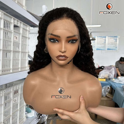 Cuticle Aligned 30/40 Inches Burmese Curly 13*6 HD Lace Frontal Wigs Factory Supply