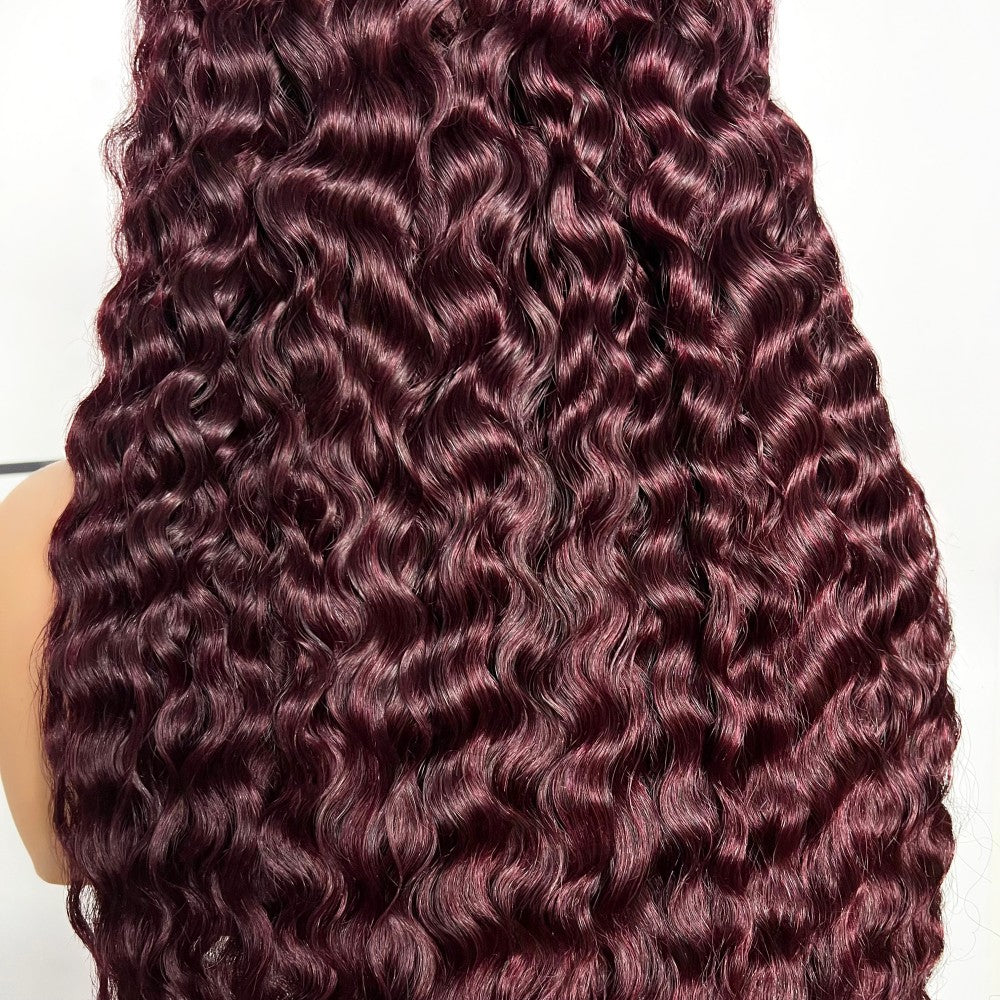 99j dark red Burmese curly wig for cosplay & festival styling