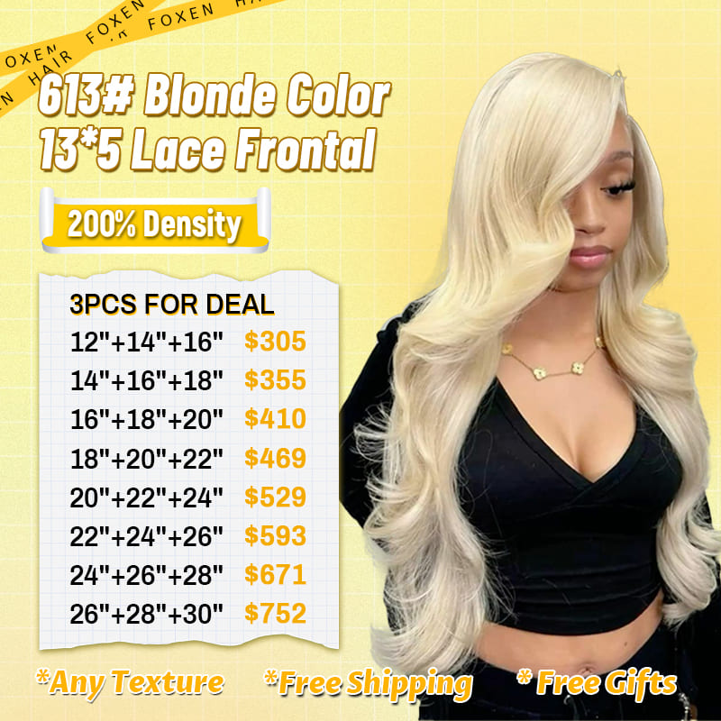 Bulk 13x5 Lace Front Wigs Supplier 613# blonde colored hair wigs