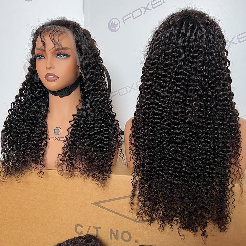 Glueless Spanish curly human hair wigs bulk order