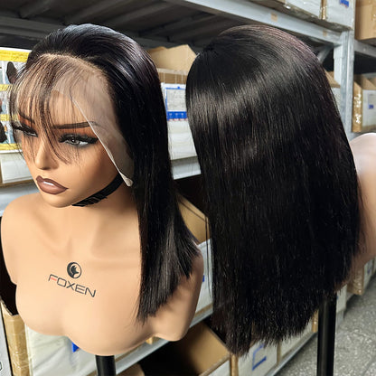 Low MOQ wholesale black bob human hair wigs