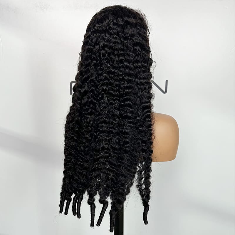 Wholesale natural black Burmese curly wigs for salon suppliers