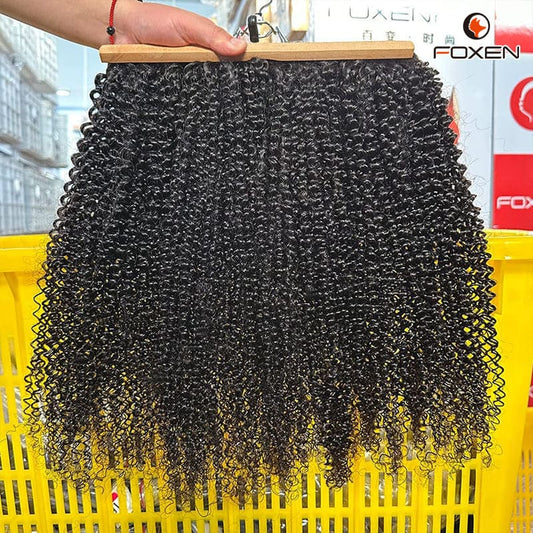 Factory Direct Bulk Afro Kinky Curly Human Hair Bundles Wholesale