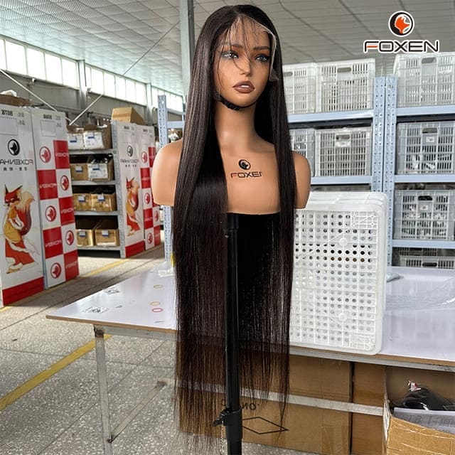 12A Remy 40 Inches Natural Black Straight Wigs Factory Bulk