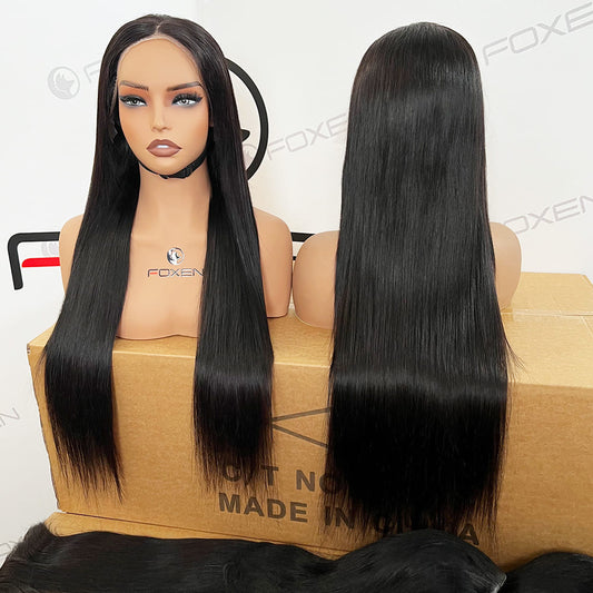 13*4 hd lace front black straight wigs