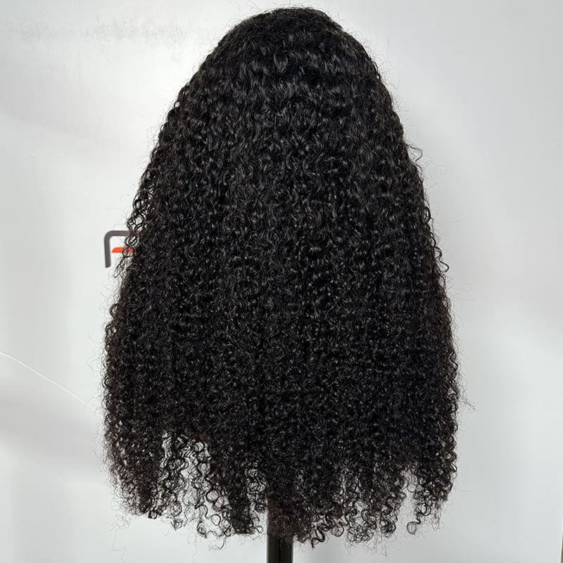 Wholesale 26 Inch 4x4 Lace Natural Black Multi Curly Human Hair Wig 180% Density 100% Human Hair