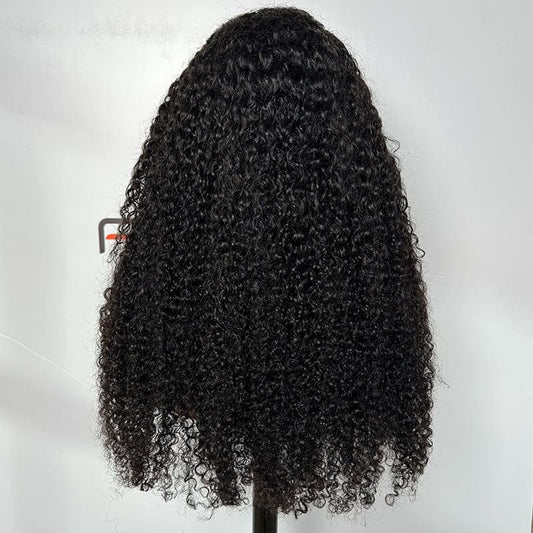 Wholesale 26 Inch 4x4 Lace Natural Black Multi Curly Human Hair Wig 180% Density 100% Human Hair