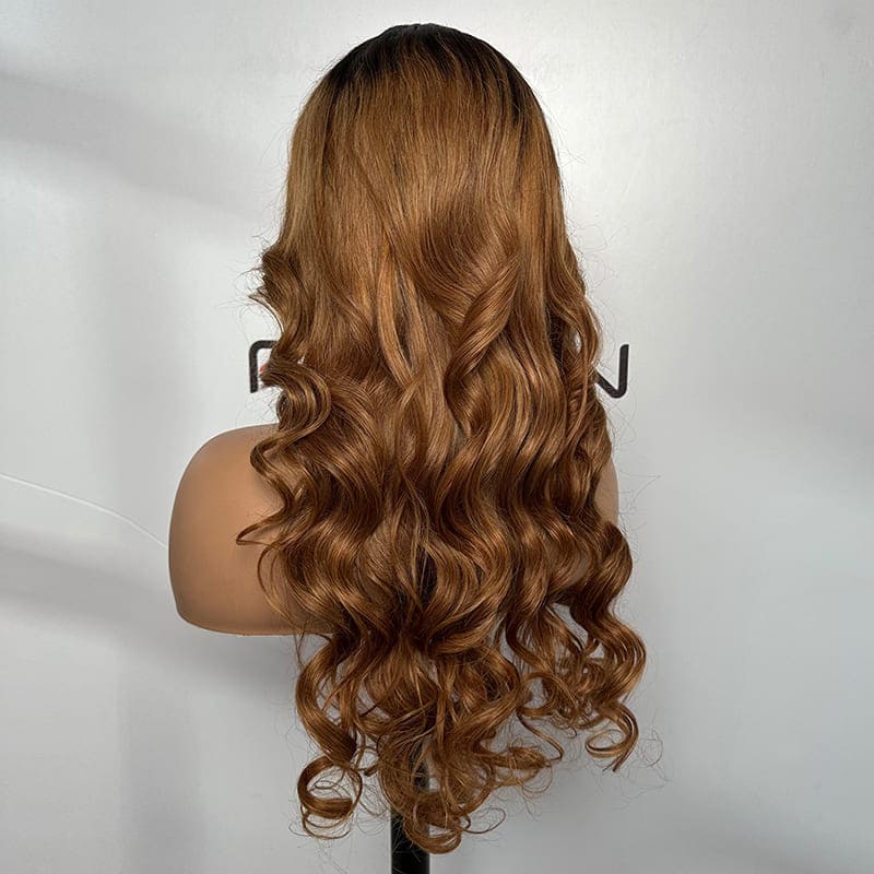 13x5 transparent lace wig ombre curly natural hairline