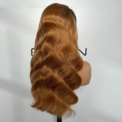 glueless 5x5 lace closure wig ombre body wave 180% density