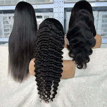 factory stock mixed texture lace wig bundle