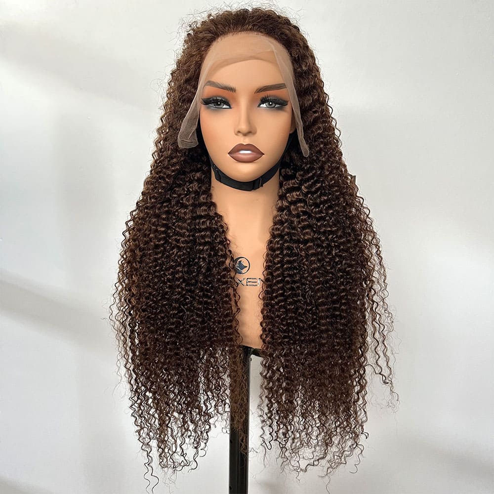 wholesale 30 inch brown curly lace frontal